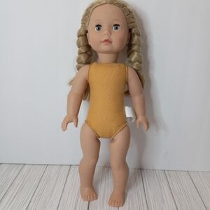 Gotz Pottery Barn Kids Blue Eye Blonde Hair Braids 18" Doll